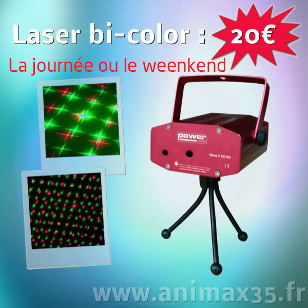 Location éclairage Nantes - laser bi-color - Bretagne