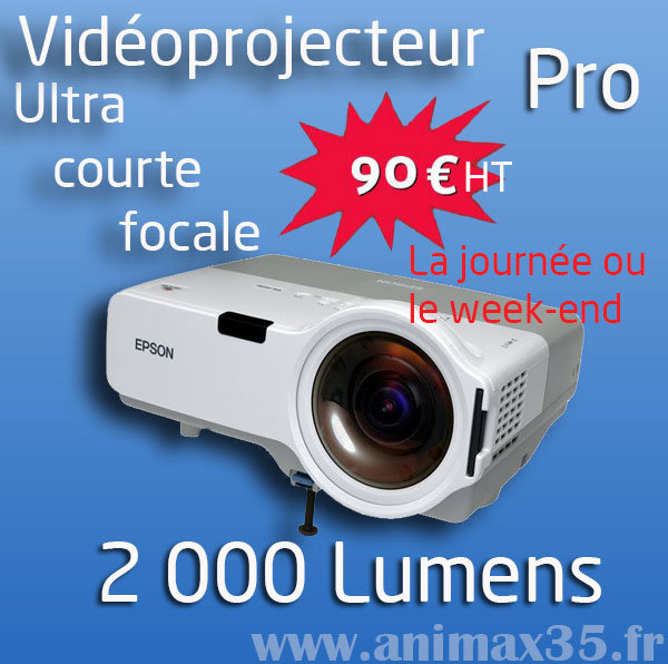 Location de vidéoprojecteur pro Pornic - 2 000 lumens - Animax35