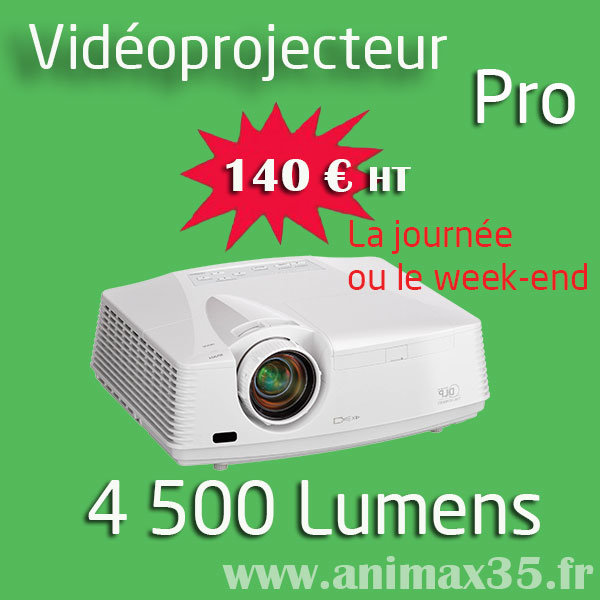 Location vidéoprojecteur Châteaubriant - 4500 lumens - Animax35