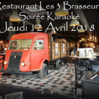 Soirée Karaoké  Jeudi 12 Avril 2018 à Rennes au restaurant Les Trois Brasseurs (316 rue de Saint Malo)