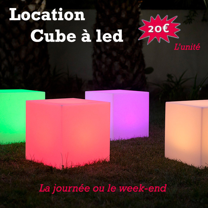 Location décoration lumineuse - cube led - Rennes - Bretagne