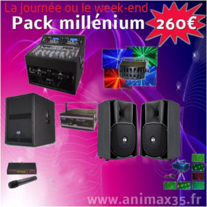 location sono rennes - pack sono millenium 260 euros - Animax35