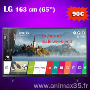 Téléviseur LG 163 cm (65″) 4K UHD – Location