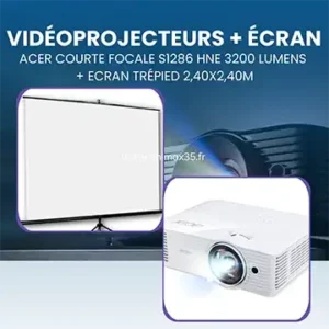 Vidéoprojecteur + écran Acer 3200 Lumens
