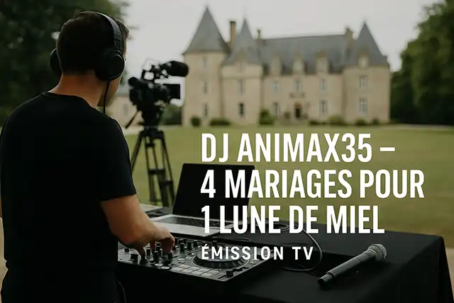 You are currently viewing DJ mariage – Participation à l’émission TV « 4 Mariages pour 1 Lune de Miel » au Château du Bois-Guy